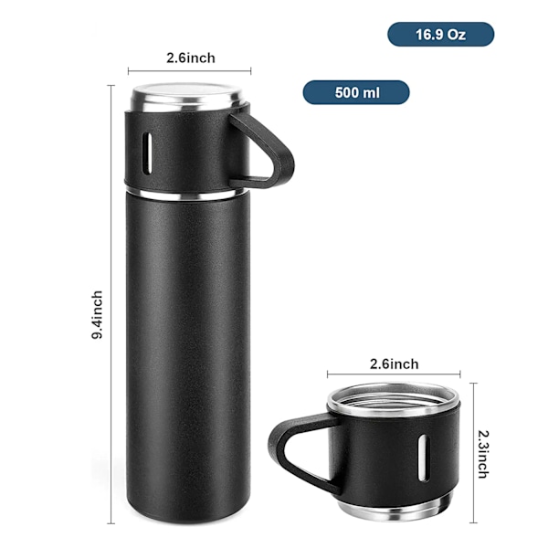 500 ml set i rostfritt stål Green