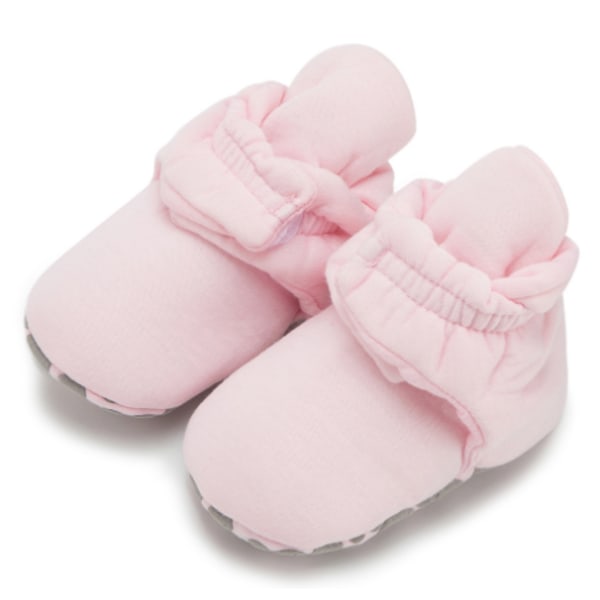 Nyfödd Baby Mjuk Sole Spädbarn Toddler Varm Winter House Toffel pink 12cm