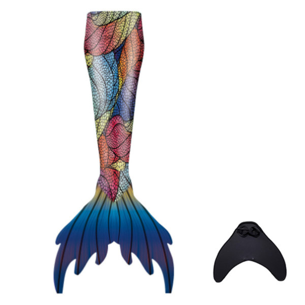 Baddräkt Mermaid Tails för simning dark blue M