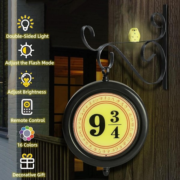 Platform 9 3/4 Skilt Lys Remote Control