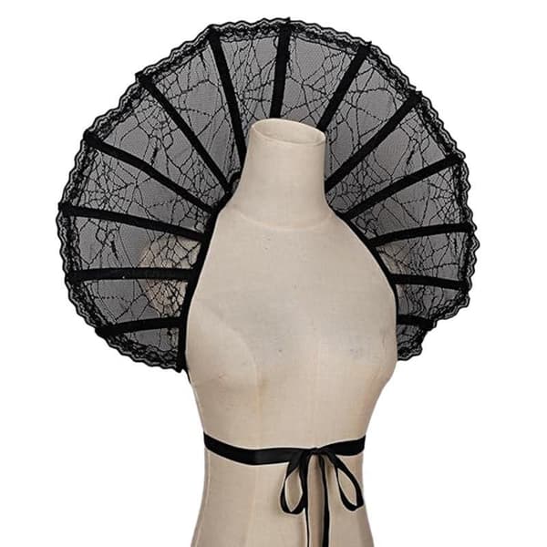 Gotisk Victorian Halsbånd Wrap Collar Mesh Boned Tilbehør