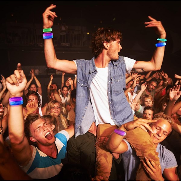 6st Glow Sticks LED-armband lyser upp leksaker Wide