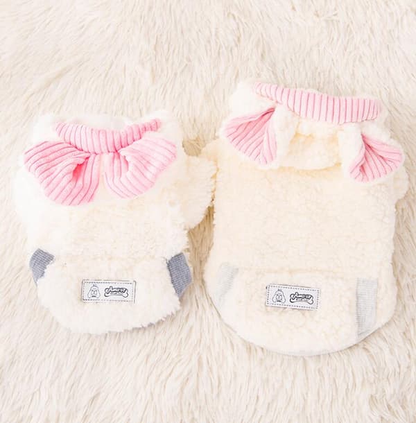 Hunde- og katteklær for høst og vinter, søte og varme Pink White XS