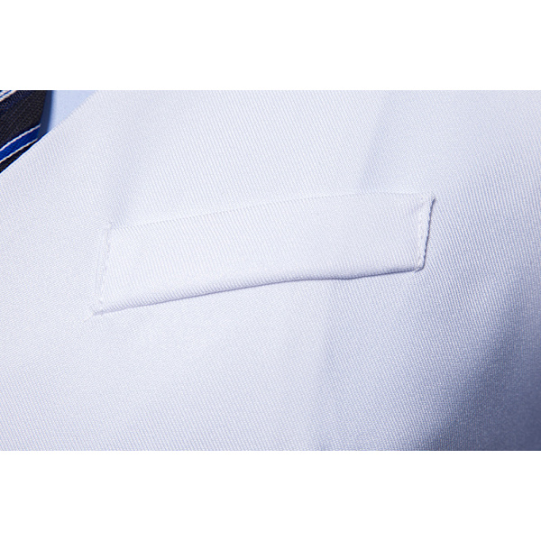 Väst för herr, dubbelknäppt, V-ringad, smal passform, formell bröllopsklänning White XL