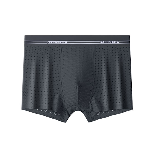 Menn Is Silke Bokser Mesh Brief Pustende Kjølig Undertøy Dark Grey L