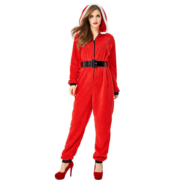 Santa Huvtröja Julpyjamas för Vuxen Barn Woman L