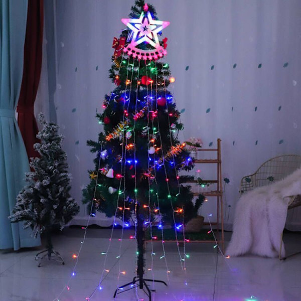 Juldekorationer Utomhus Star String Lights coloured