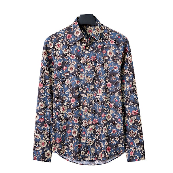 Herr Hawaiian Button Down blommönstrad skjorta color4 L