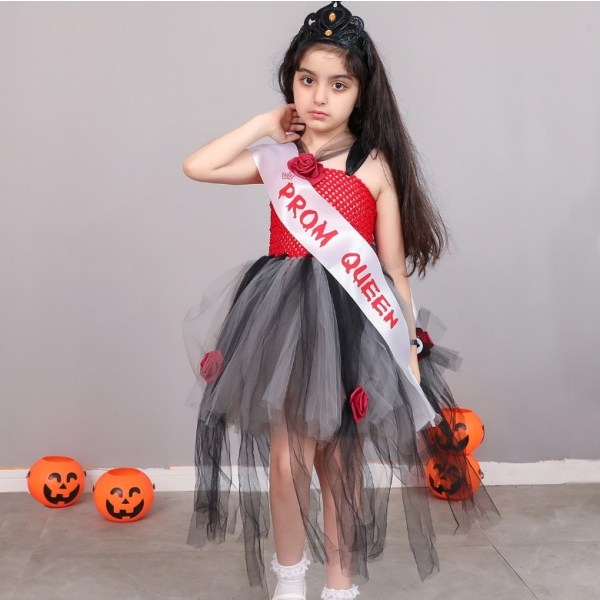 Halloween Child Girl Zombie Princess Cosplay Cosplay för rollspel S
