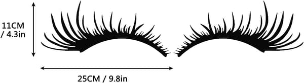 2 Par Eyelash-Dekaler til Bilens Frontlykter Black
