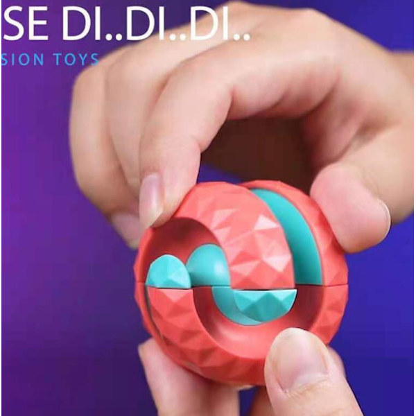 Roterande Rubiks Kub Pärllabyrintboll Pink