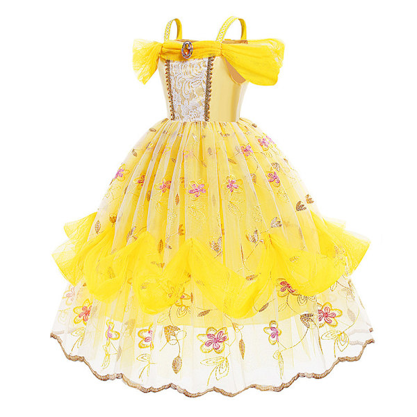 Prinsessklänning för flickor Halloween Cosplay Kostymer Födelsedagsfest Klä upp Kläder 100cm