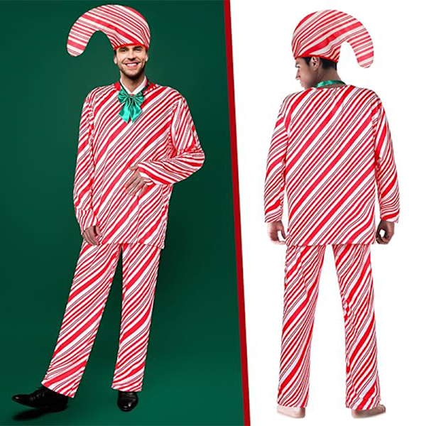 Candy Cane Aikuisten Asuste, Candy Cane Asuste Q2 2XL