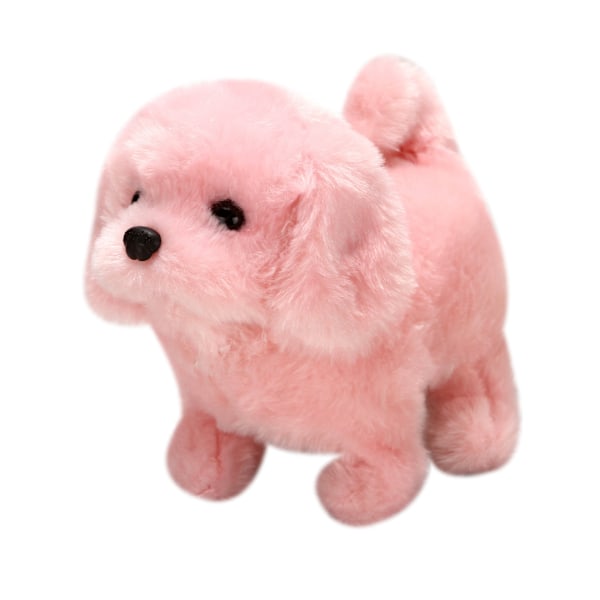 Barnpresent Simulation Plysch Elektrisk Valp Husdjur Leksak Hund Kan Gå Och Kalla Leksakshund pink