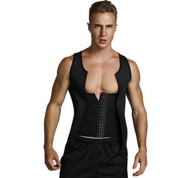 Kompresjonsskjorte for menn, kroppsformende tanktopp, stram undertrøye 3XL