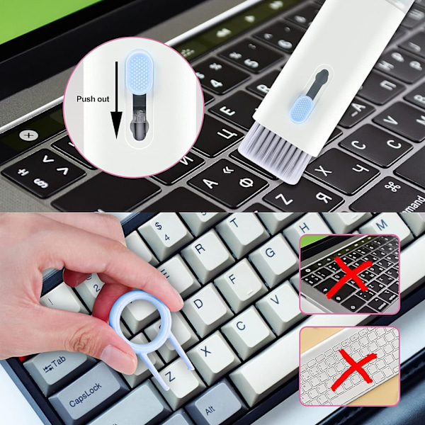 7-i-1 Elektronikrengöringsset, Tangentbordsrengöringsborste Laptoprengöringsset Blue