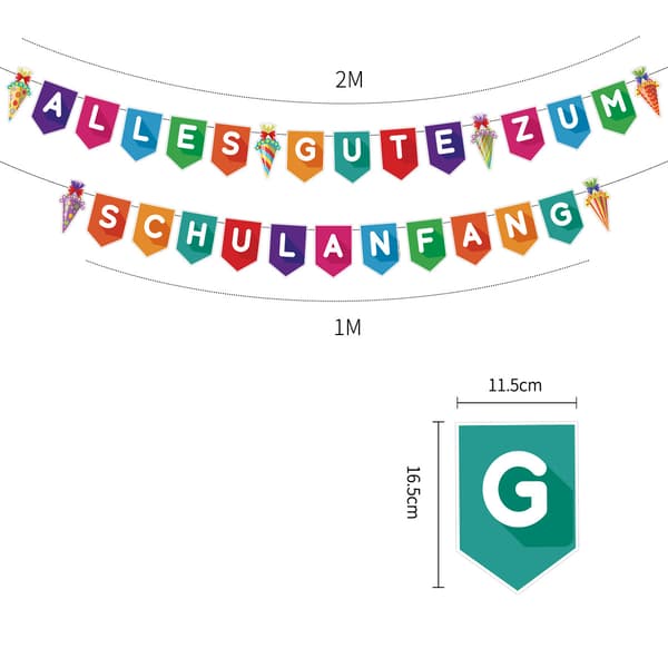 Tilbage til Skolen Cupcake Topper Dekorationer, 8 stk.