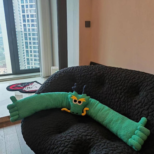 Drakyår Maskot Plyschkudde, Perfekt för Säng, Soffa och Lek