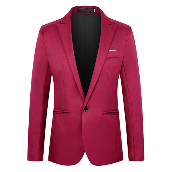 Herreblazer i smal passform - Business Casual Dressjakke Red XS