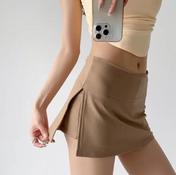 Damer casual delad fåll Mini Bodycon-kjol white M