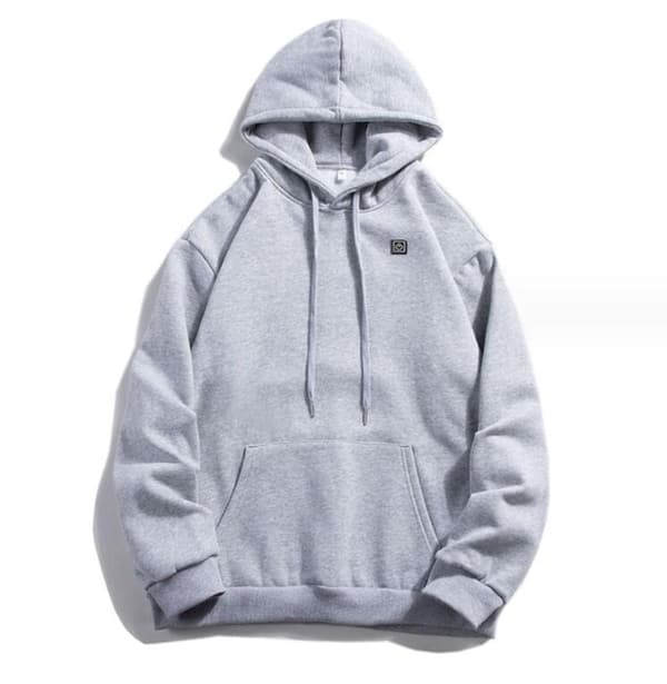 Hettegenser for menn, avslappet, med USB-oppvarming Grey M