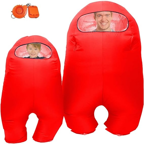 Uppblåsbar Astronaut Rymddräkt Uppblåsbar Dräkt Helkroppsdräkt Halloween Cosplay Dräkter Red Kid