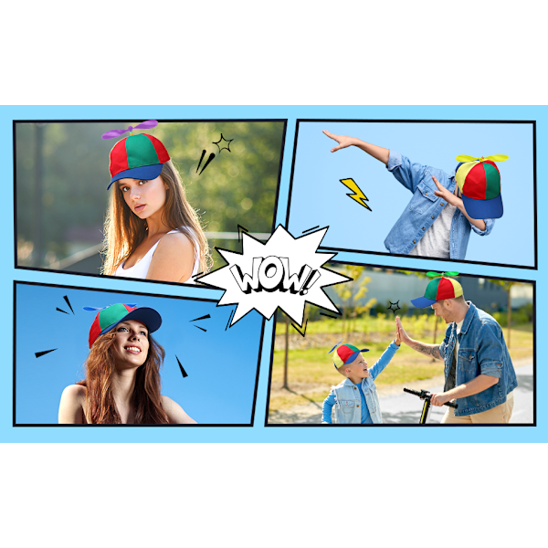 Avtagbar Propeller Bamboo Dragonfly cap STYLE 7