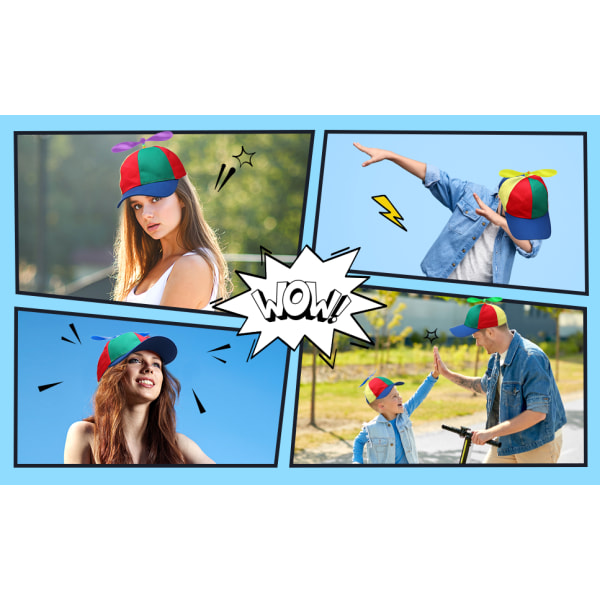 Avtagbar Propeller Bamboo Dragonfly cap STYLE 8