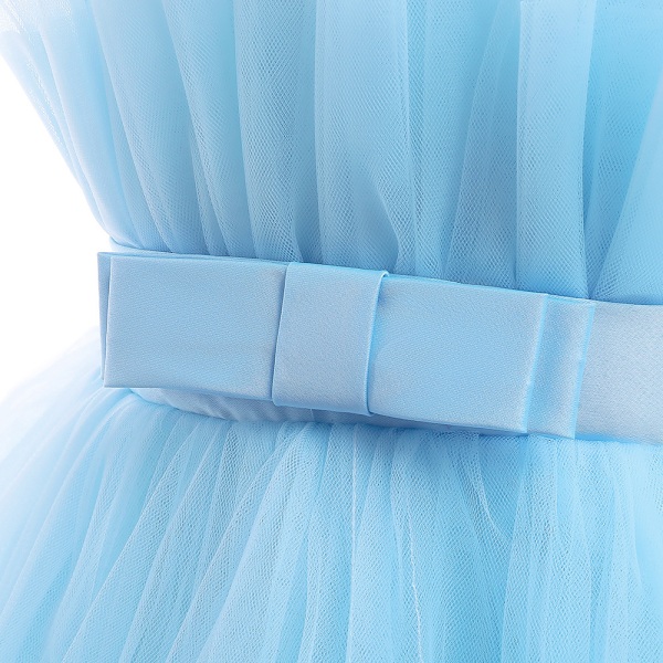 Baby Flickor Ruffel Balklänning Party Pageant Spetsklänningar blue 140cm