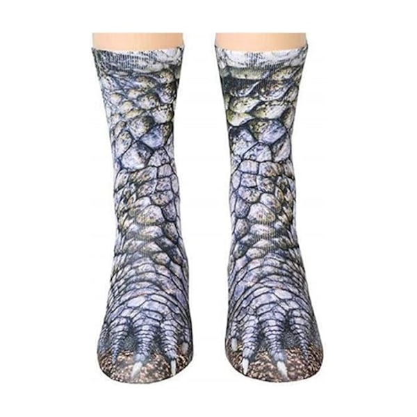 Djurfotssockor - Roliga 3D Djursockor Crocodile