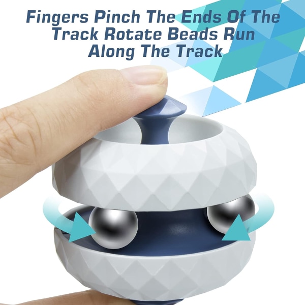 Orbit Bold Legetøj, Fidget Cube Puslespil Bold Spinde Legetøj White