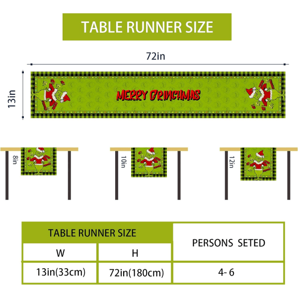 Grinchmas-pöytäliina - Iloista Joulua Whoville Talvijuhla Koti Sisustus Style 2