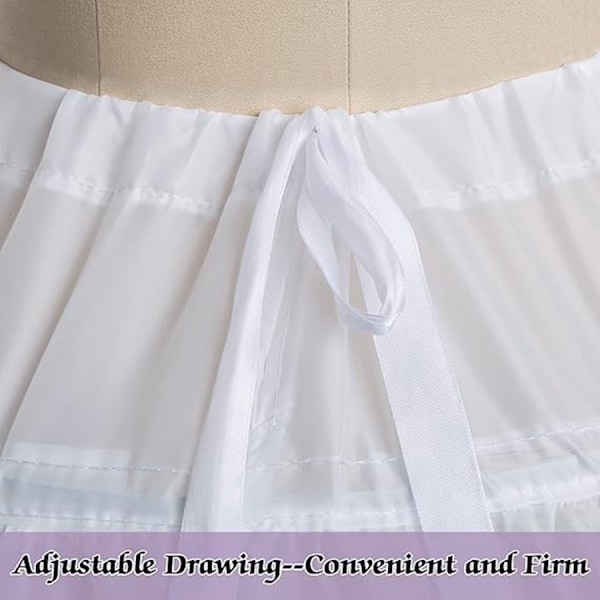 Petticoat for kvinner - Mermaid Petticoat, Fiskestjert Underskjørt, Gulvlang Trompet Crinoline C