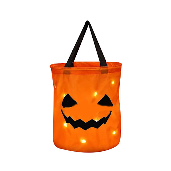 2 delar LED-ljus Halloween godispåsar Smiley Style 1