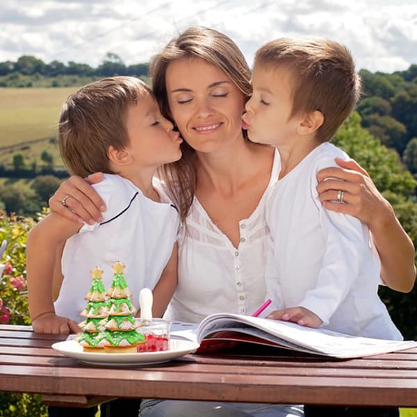 6 stk. Julekage Silikon Fondantforme Chokolade Slikforme Sæt Style1