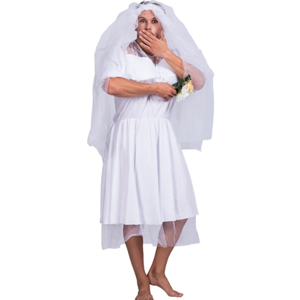 Rolig mäns brud Drag Queens Halloween kostym