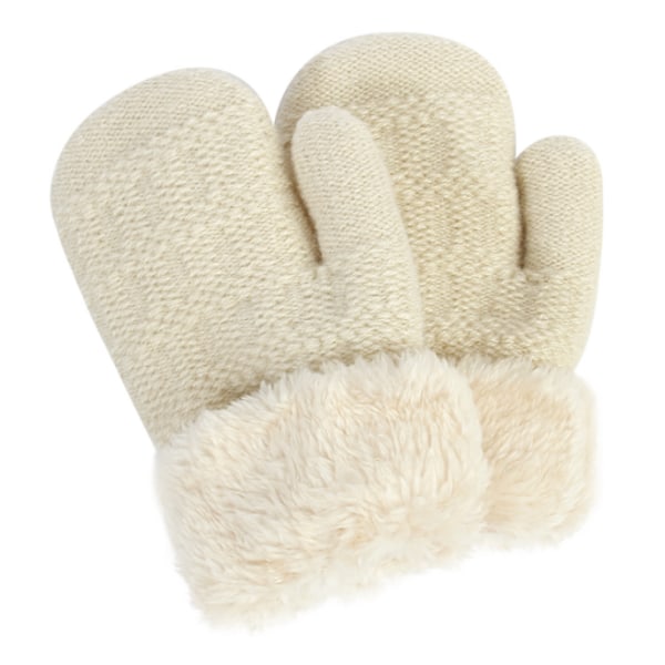 Barn varma vinter fullfingerhandskar beige