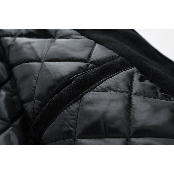 Herrar Casual Slim Fit Bomullsjacka med Bokstäver Black M