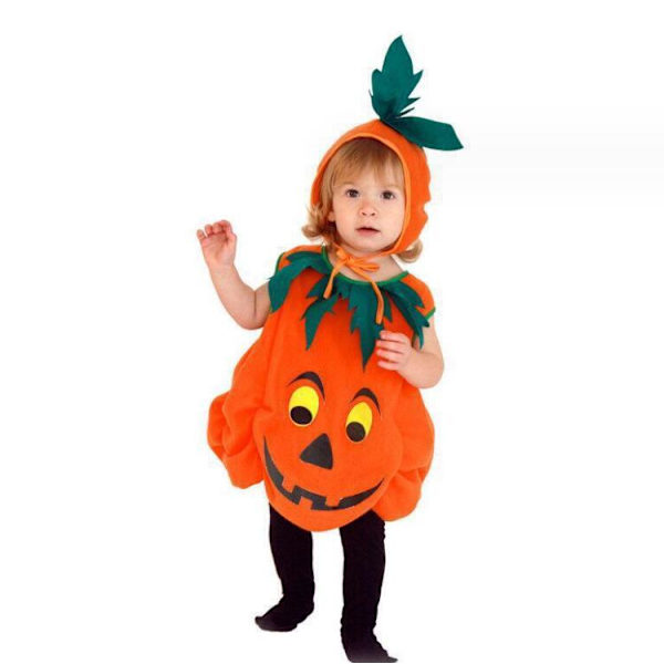 Söpö Lapsen Halloween-Kurpitsaasu Hatulla Style2 80CM