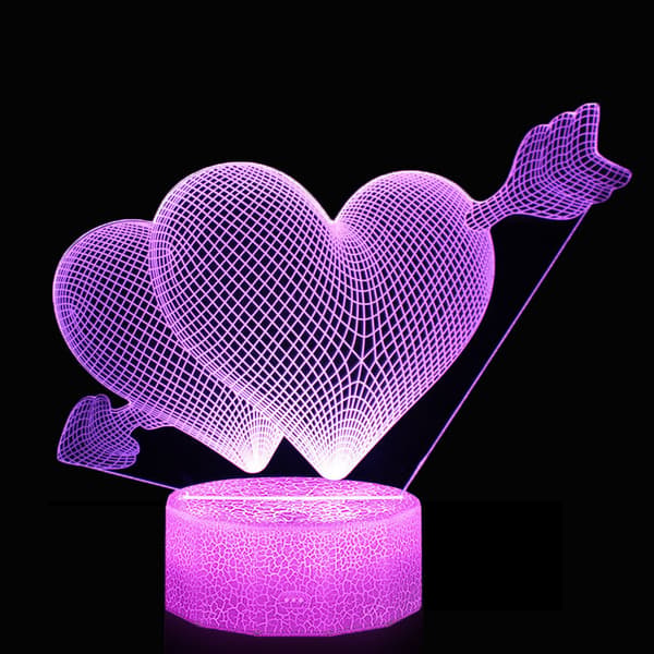 3d led nattljus alla hjärtans dag gåva style4