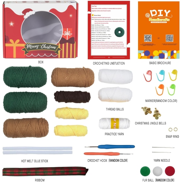 Christmas Tree Candy Bag Basket Crochet Kit för nybörjare Christmas tree