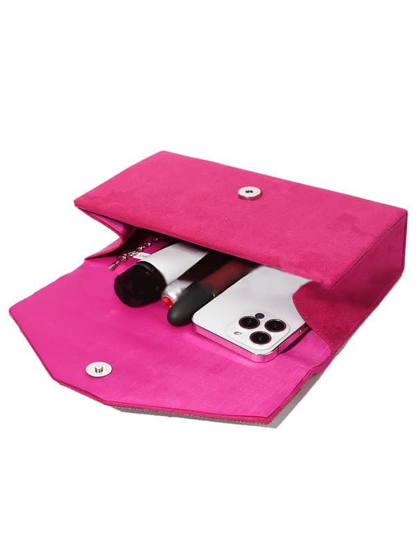 Dame Aften Tasker Formel Fest Cocktail Prom Håndtasker Dark Pink