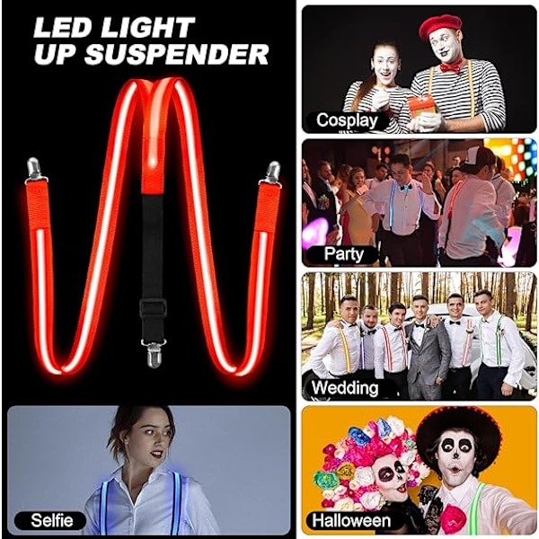 Lysende Seler LED Festartikler Red