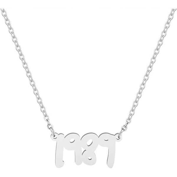 TS inspirerat halsband för kvinnor SWIFTIE Silver 1989