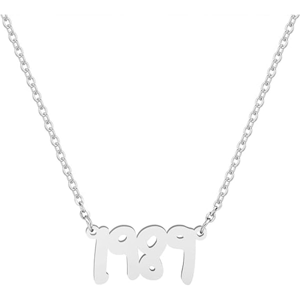 TS inspirerat halsband för kvinnor SWIFTIE Silver 1989