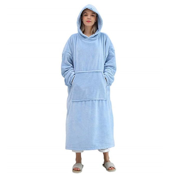 Pars varma nattlinnen Dubbelsidig flanellpyjamas blue