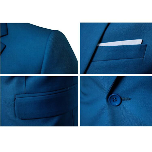 Lätt kavaj för män med en knapp, slim fit kappa navy blue M