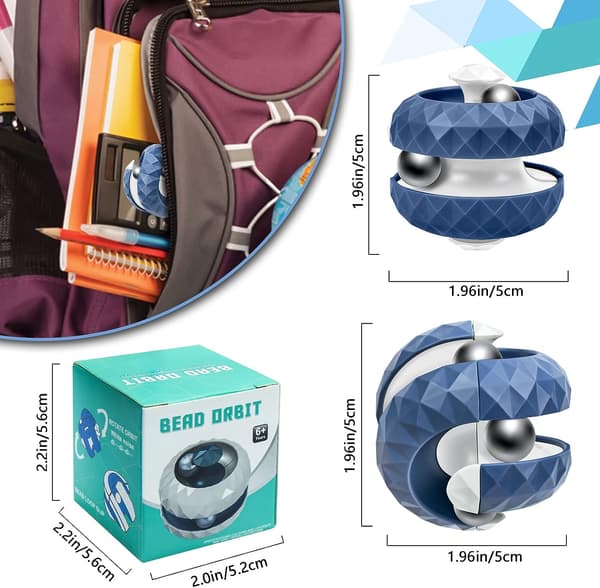 Orbit-pallolelu, Fidget Cube -palapallo pyörivä lelu Blue
