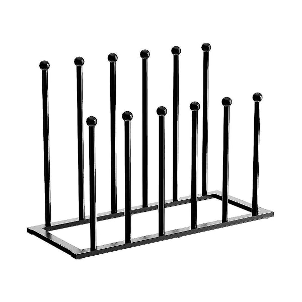 Fritstående Sko Stativ Sort Metal Støvle Stativ M