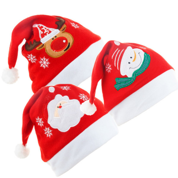 Mjuk plysch cap för julfesttillbehör Snowman